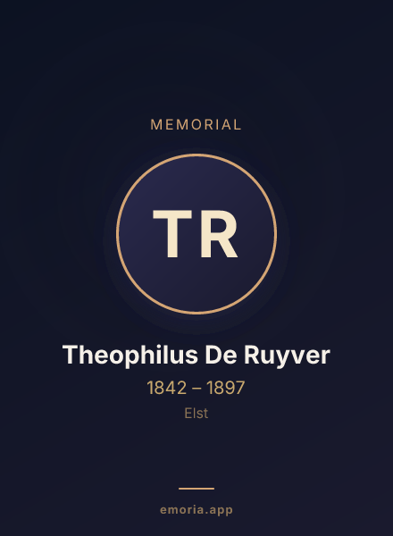 Memorial portrait of Theophilus De Ruyver