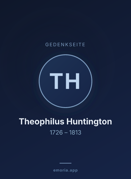 Gedenkportrait von Theophilus Huntington