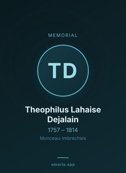 Memorial portrait of Theophilus Lahaise Dejalain