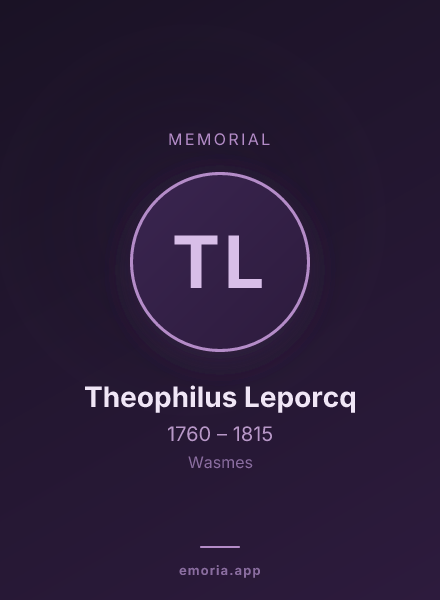 Memorial portrait of Theophilus Leporcq