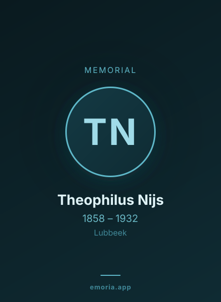 Memorial portrait of Theophilus Nijs