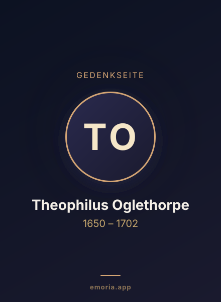 Gedenkportrait von Theophilus Oglethorpe