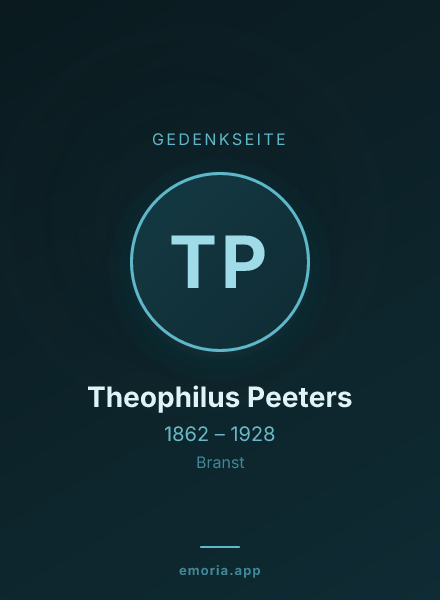 Gedenkportrait von Theophilus Peeters