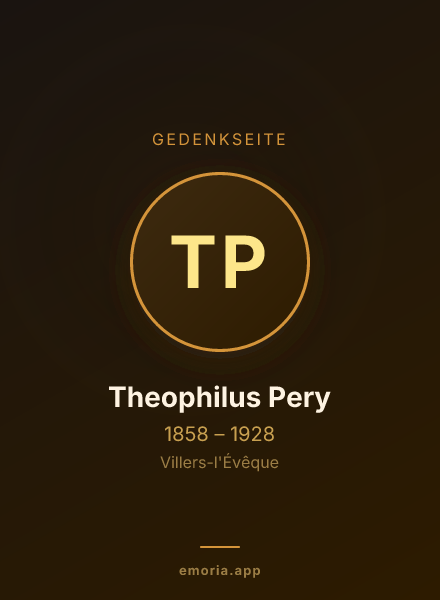 Gedenkportrait von Theophilus Pery