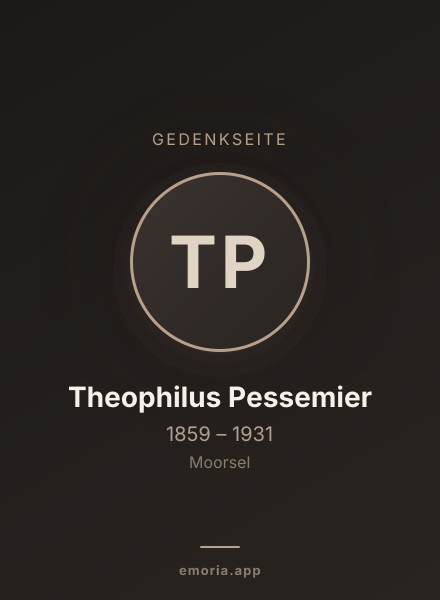 Gedenkportrait von Theophilus Pessemier