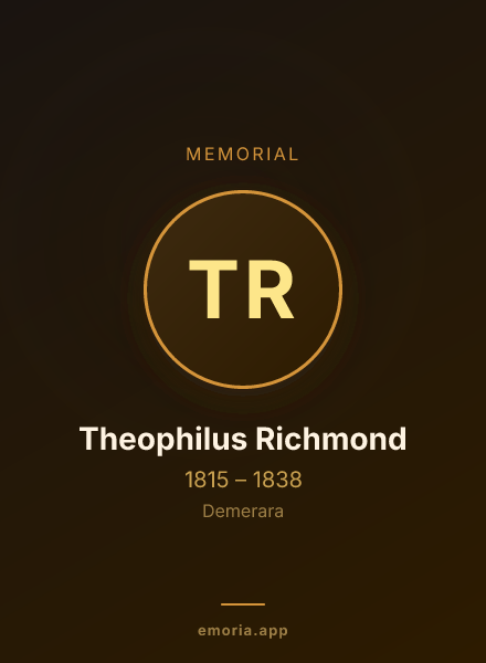Memorial portrait of Theophilus Richmond