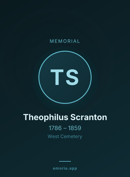 Memorial portrait of Theophilus Scranton