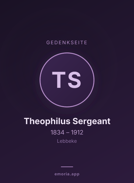 Gedenkportrait von Theophilus Sergeant