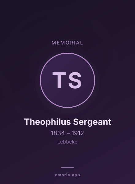 Memorial portrait of Theophilus Sergeant