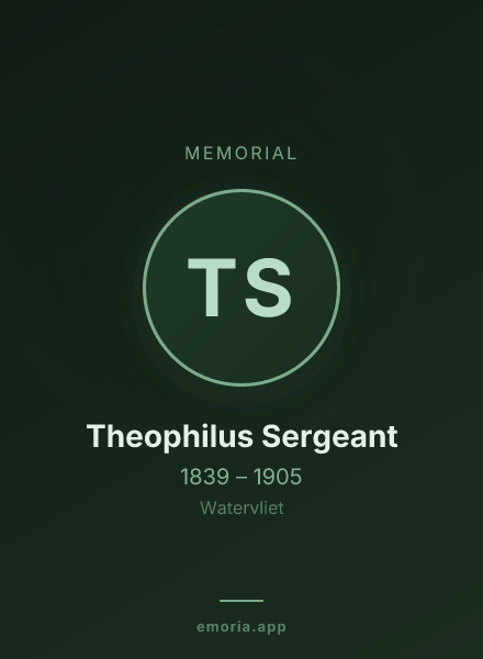 Memorial portrait of Theophilus Sergeant