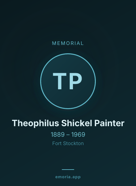 Memorial portrait of Theophilus Shickel Painter