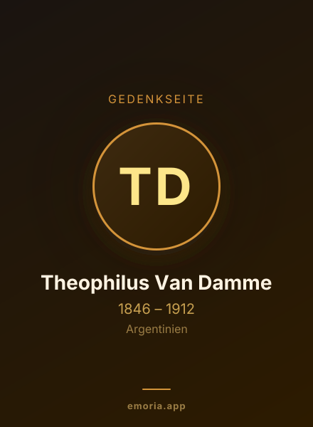 Gedenkportrait von Theophilus Van Damme