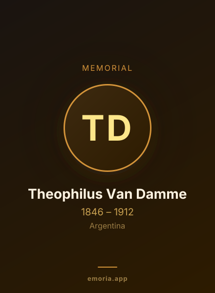 Memorial portrait of Theophilus Van Damme