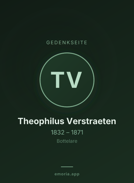 Gedenkportrait von Theophilus Verstraeten