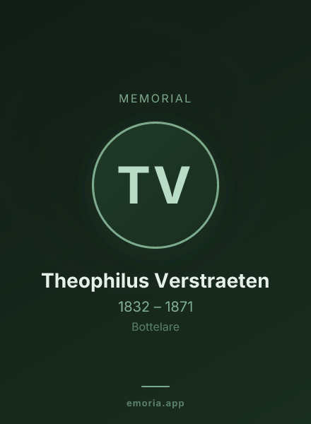 Memorial portrait of Theophilus Verstraeten