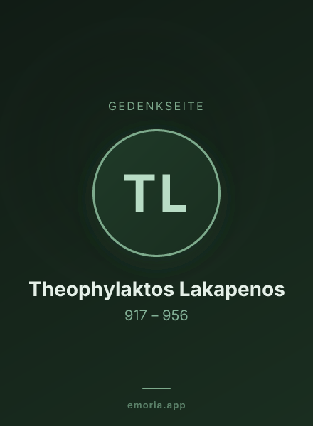 Gedenkportrait von Theophylaktos Lakapenos