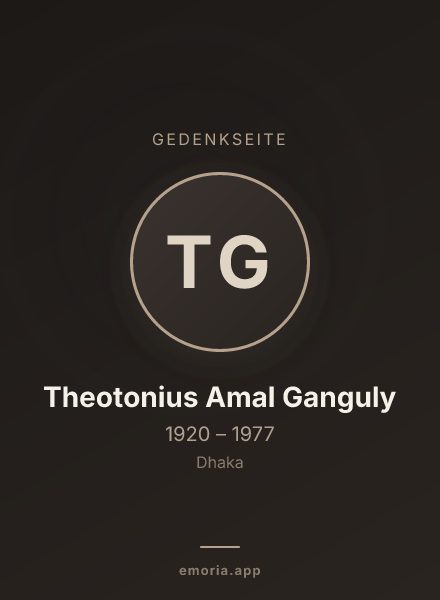 Gedenkportrait von Theotonius Amal Ganguly