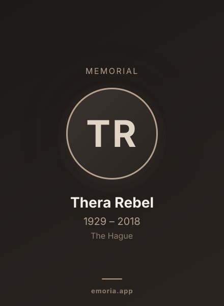 Memorial portrait of Thera Rebel