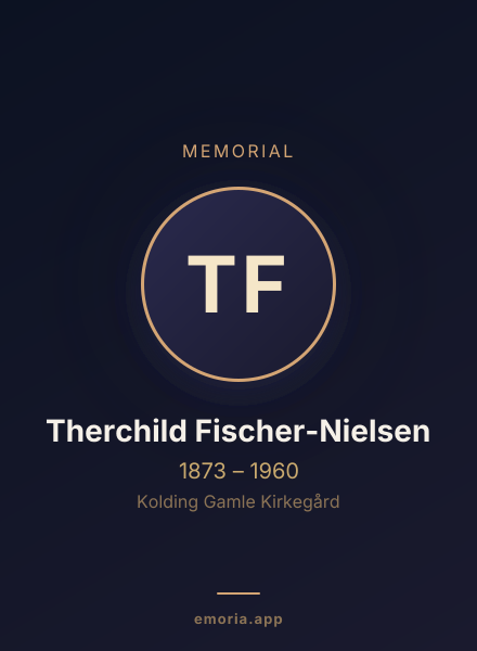 Memorial portrait of Therchild Fischer-Nielsen
