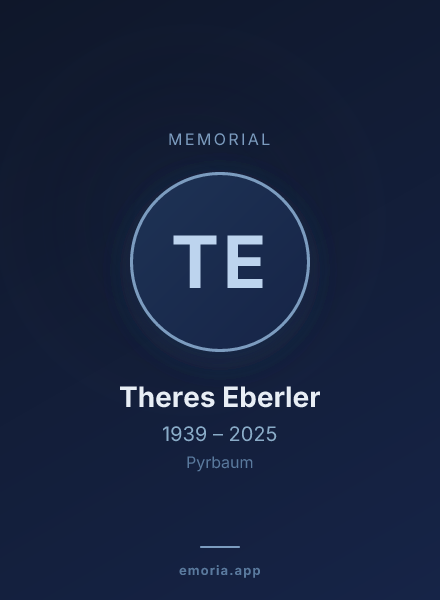 Memorial portrait of Theres Eberler
