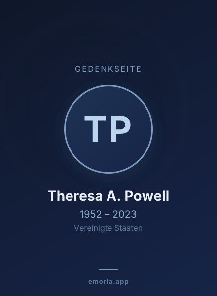Gedenkportrait von Theresa A. Powell