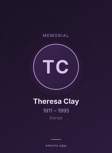 Memorial portrait of Theresa Clay