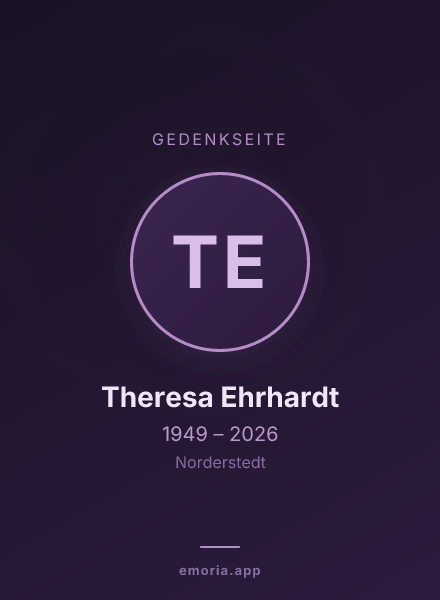 Gedenkportrait von Theresa Ehrhardt