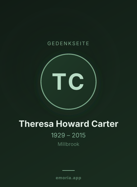 Gedenkportrait von Theresa Howard Carter