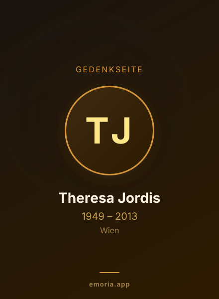 Gedenkportrait von Theresa Jordis