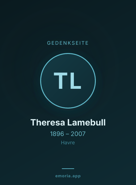 Gedenkportrait von Theresa Lamebull