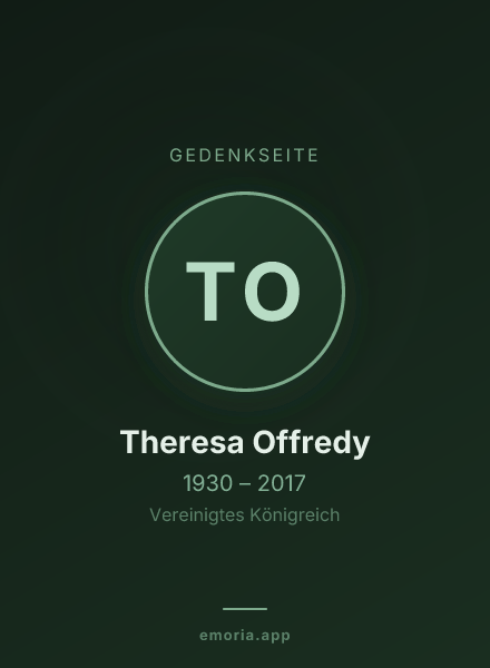 Gedenkportrait von Theresa Offredy