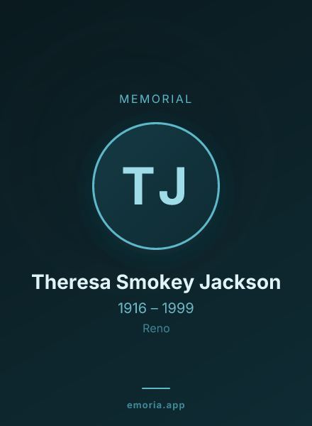 Memorial portrait of Theresa Smokey Jackson