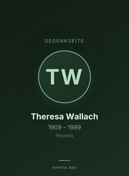 Gedenkportrait von Theresa Wallach