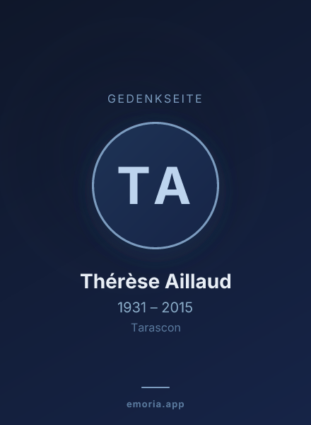Gedenkportrait von Thérèse Aillaud