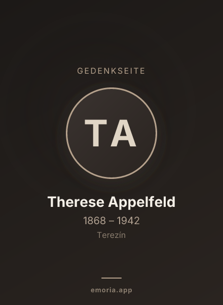 Gedenkportrait von Therese Appelfeld
