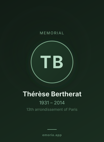 Memorial portrait of Thérèse Bertherat