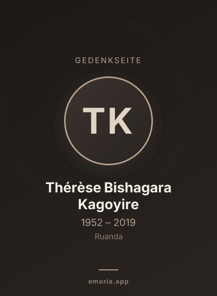 Gedenkportrait von Thérèse Bishagara Kagoyire