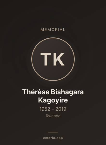 Memorial portrait of Thérèse Bishagara Kagoyire