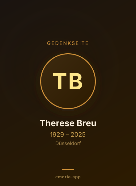 Gedenkportrait von Therese Breu