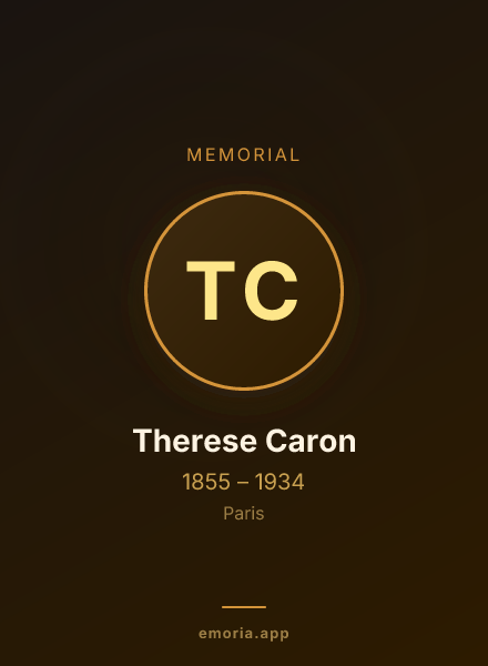 Memorial portrait of Therese Caron
