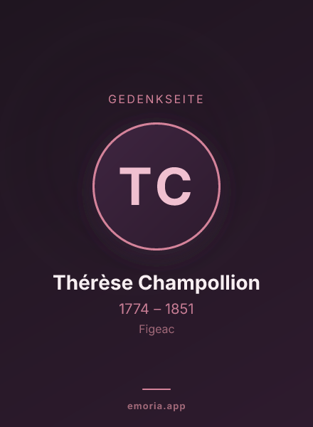 Gedenkportrait von Thérèse Champollion