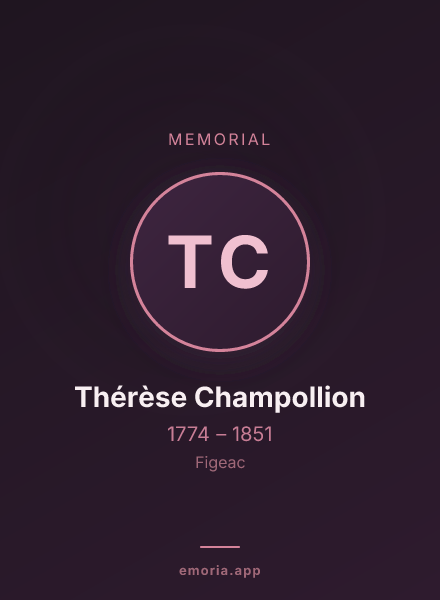 Memorial portrait of Thérèse Champollion