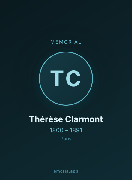 Memorial portrait of Thérèse Clarmont