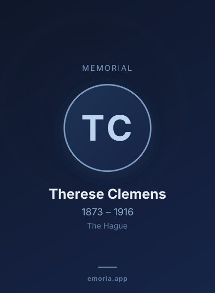 Memorial portrait of Therese Clemens
