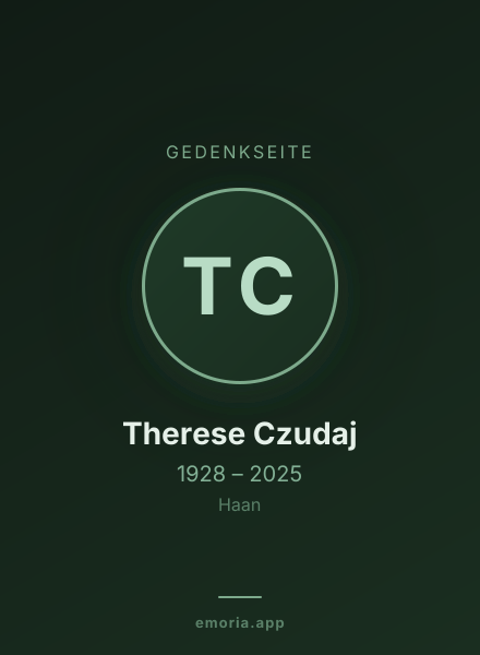 Gedenkportrait von Therese Czudaj