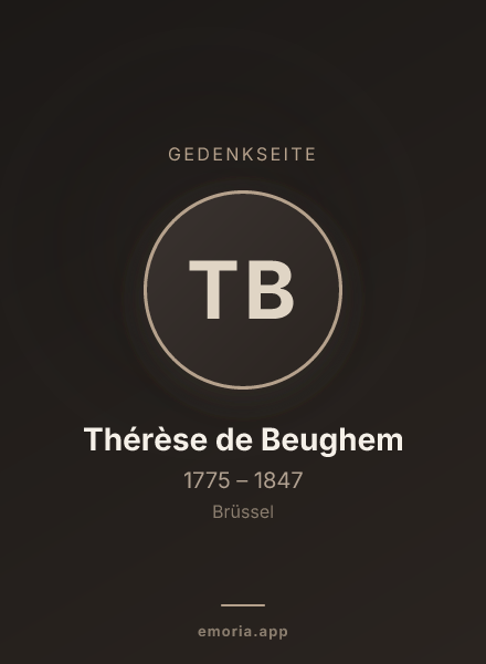 Gedenkportrait von Thérèse de Beughem