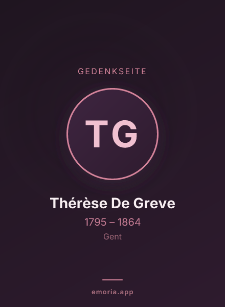 Gedenkportrait von Thérèse De Greve