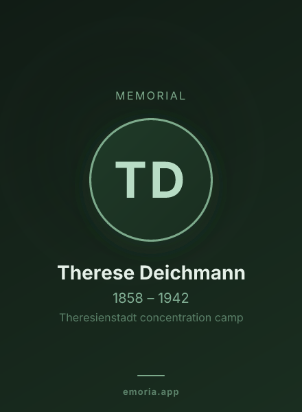 Memorial portrait of Therese Deichmann