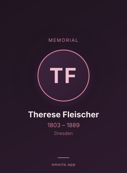 Memorial portrait of Therese Fleischer