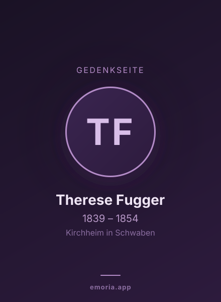 Gedenkportrait von Therese Fugger